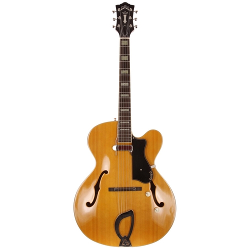 647 - 2019 Guild Newark Street Collection A-150 electric hollow body guitar, made in Korea; Body: natural ... 