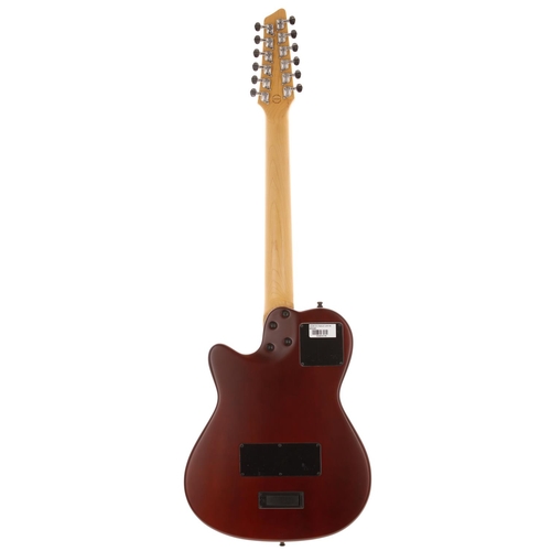 663 - 2018 Godin A12 twelve string electric guitar, made in Canada; Body: natural finished two-chambered s... 