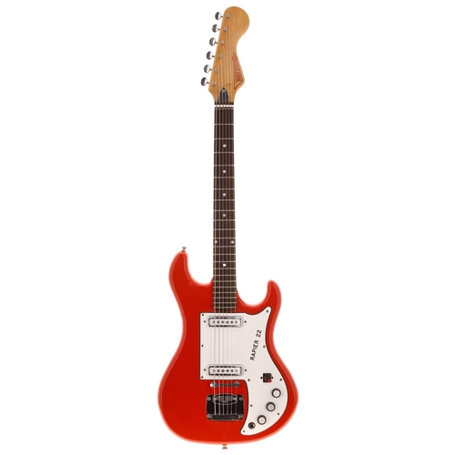 703 - 1960s Watkins Rapier 22 electric guitar, made in England; Body: red refinish, dings and blemishes; N... 