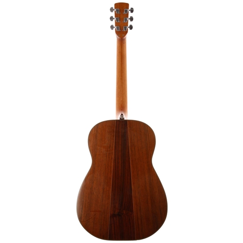 732 - 1981 John Hullah acoustic guitar, made in Preston, England; Back and sides: rosewood, surface marks;... 