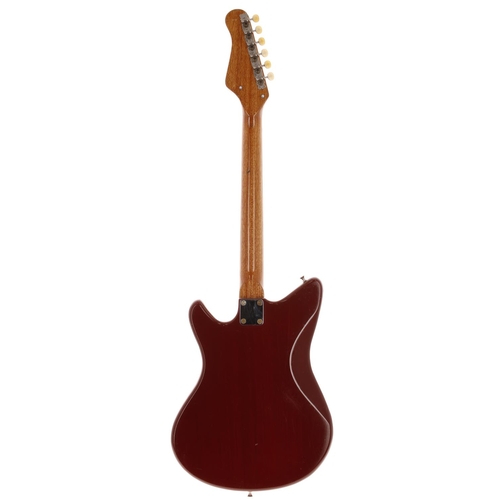 828 - 1960s Top Twenty electric guitar, made in Japan; Body: dark red finish, light buckle scratches and f... 