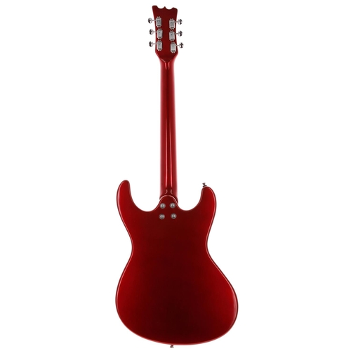 901 - Fullerton MoVibe HH electric guitar; Body: candy apple red, light surface marks to back; Neck: good;... 