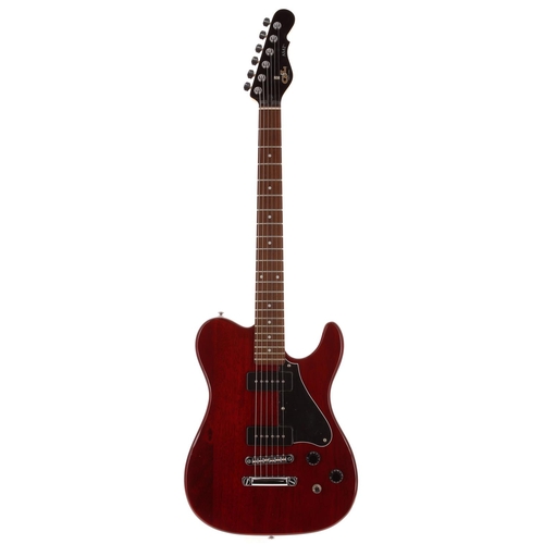 904 - 2021 G&L Tribute Series ASAT P90 electric guitar, made in Indonesia; Body: trans cherry red fini... 