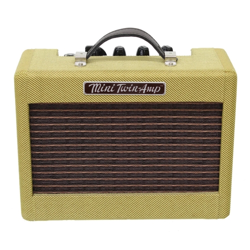 1023 - Vox Mini 3 guitar amplifier; together with a Fender Mini Twin-Amp portable guitar amplifier (2)*Plea... 