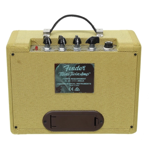 1023 - Vox Mini 3 guitar amplifier; together with a Fender Mini Twin-Amp portable guitar amplifier (2)*Plea... 