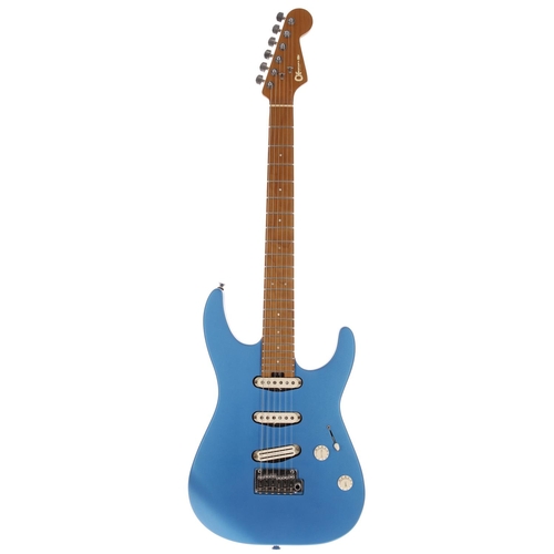 715 - 2020 Charvel Pro Mod DK22 electric guitar, made in Mexico; Body: electric blue finish; Neck: maple w... 