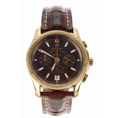 495 - Rare Breitling for Bentley Mark VI Special Edition Chronograph Chronometer automatic 18ct rose gold ... 