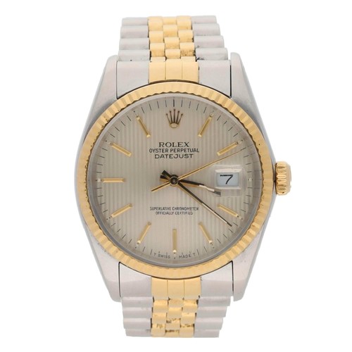 432 - Rolex Oyster Perpetual Datejust gold and stainless steel gentleman's wristwatch, reference no. 16013... 