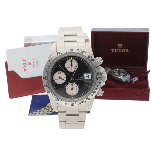 473 - Tudor Oysterdate Chrono Time 'Big Block' automatic stainless steel gentleman's wristwatch, reference... 