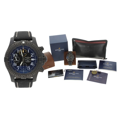 504 - Breitling Avenger Chronograph 45 Night Mission Chronometre DLC-coated titanium automatic gentleman's... 