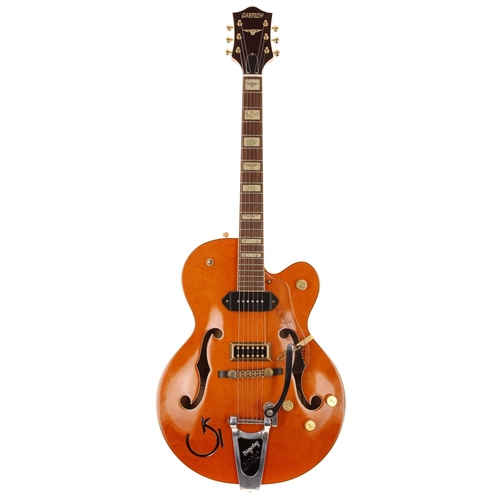 620 - 2005 Gretsch G6120W-1957 hollow body electric guitar, made in Japan; Body: western orange finish wit... 