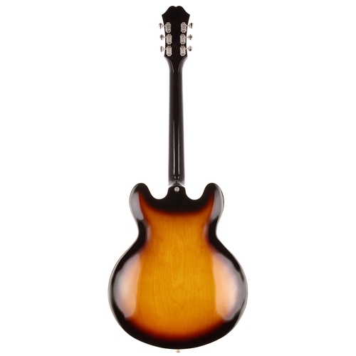 613 - 2017 Epiphone Casino hollow body electric guitar; Body: vintage sunburst finish, minor surface scrat... 