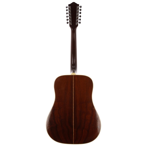 646 - 1979 Guild G312-NT acoustic guitar, made in USA; Back and sides: rosewood, minor surface marks and d... 