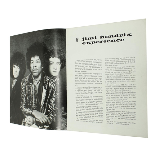 318 - Original 1967 concert programme for The Jimi Hendrix Experience, The Pink Floyd, The Move, The Amen ... 