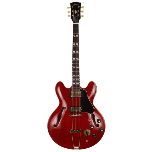 485 - Gibson ES-345 TDC semi-hollow body electric guitar, made in USA, circa 1969; Body: cherry finish, li... 