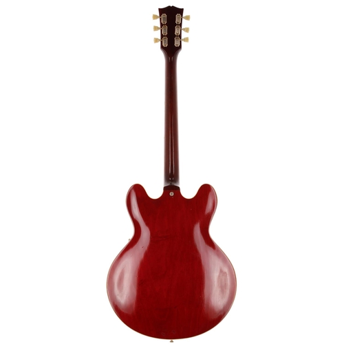 485 - Gibson ES-345 TDC semi-hollow body electric guitar, made in USA, circa 1969; Body: cherry finish, li... 