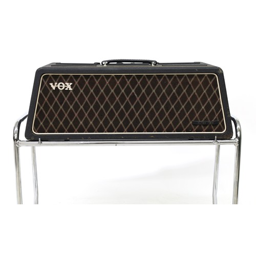 1016 - 1960s Vox AC30 Super Twin guitar amplifier head, made in England, with footswitch, stand and cover*P... 