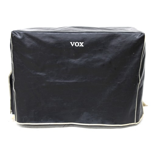 1015 - Vox 2x12 guitar amplifier speaker cabinet, enclosing a pair of Vox Silver Bulldog speakers, with dus... 