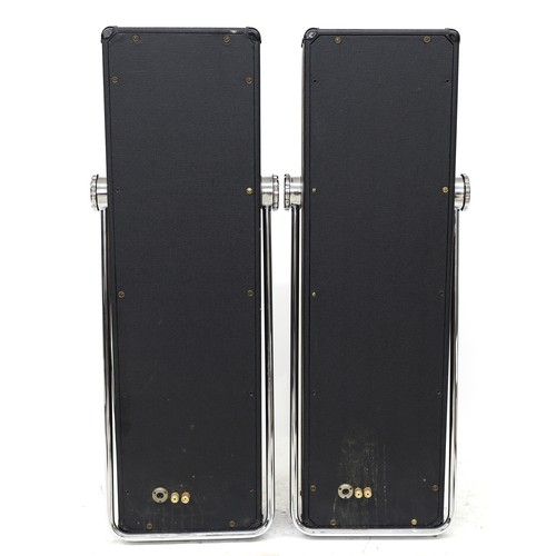 1018 - Pair of 1960s Vox guitar amplifier quad speaker columns, with stands and dust cover