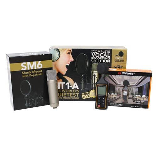 3005 - Rode NT1-A condenser microphone, boxed; together with an SNDWAY digital sound level meter*Please not... 