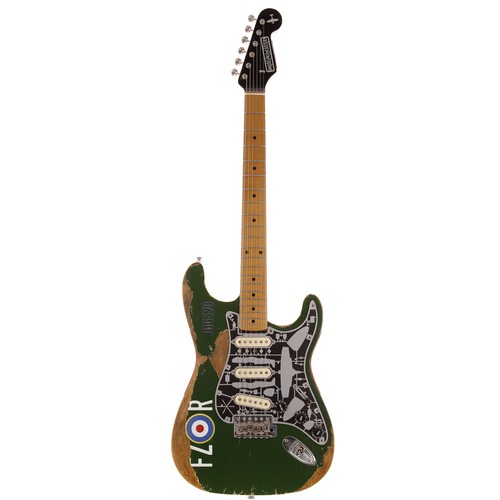 590 - Joe Doe Guitars The Model Kitcaster electric guitar, made in England; Body: relic green and grey nit... 