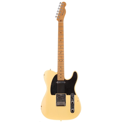 368 - 2003 Fender American Telecaster electric guitar, made in USA; Body: blonde finish, heavy blemishes a... 