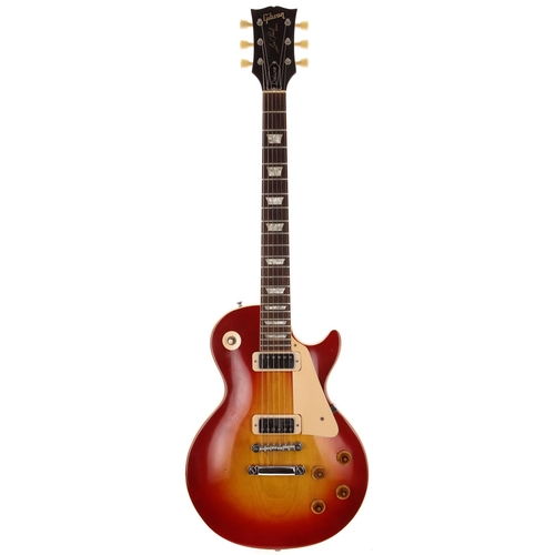 446 - 1971 Gibson Les Paul Deluxe electric guitar, made in USA; Body: cherry sunburst finished maple top u... 