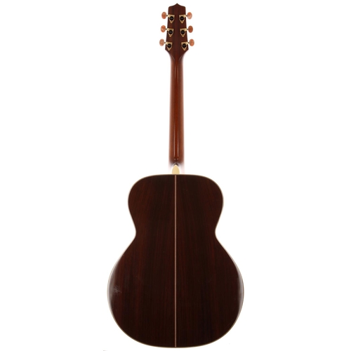 538 - 2002 Takamine AN46 acoustic guitar, made in Japan; Back and sides: Indian rosewood, light surface sc... 