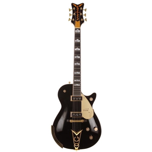 618 - 2011 Gretsch Black Penguin G6134B electric guitar, made in Japan; Body: black gloss finish with oran... 