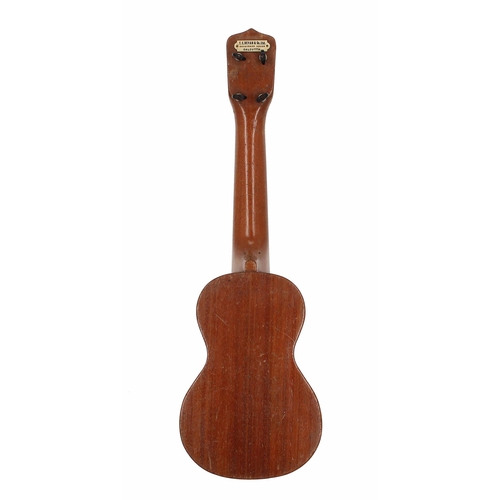 1603 - Interesting 'The Gibson' ukulele, labelled and bearing the retail plaque riveted to the back of the ... 