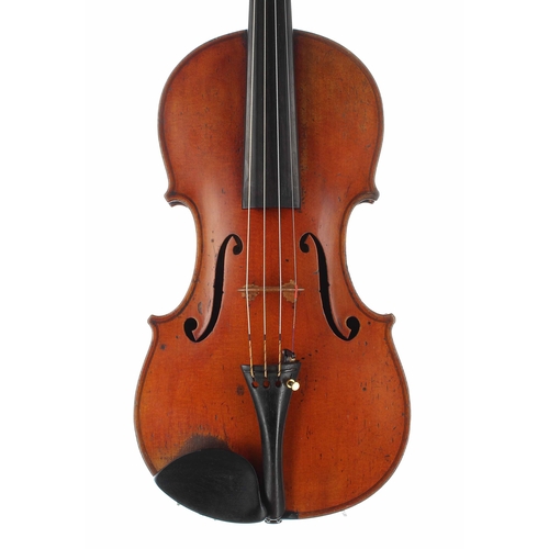 2441 - Good Mirecourt violin circa 1900 labelled N. Audinot, 17, Boulevard Bonne-Nouvelle, Annee 1899, no. ... 