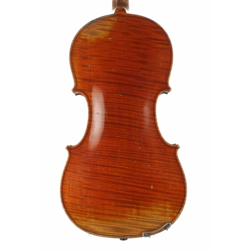 2441 - Good Mirecourt violin circa 1900 labelled N. Audinot, 17, Boulevard Bonne-Nouvelle, Annee 1899, no. ... 