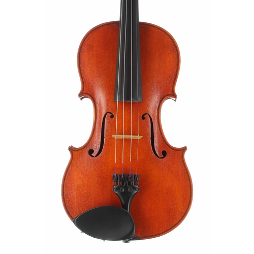 2442 - English violin by and labelled Ernest Torr, Liverpool 1924, 14 1/16