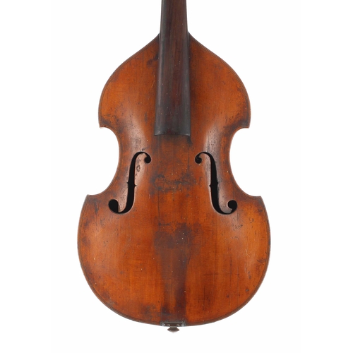 2448 - Interesting 18th century English viol/viola labelled Barak Norman..., with later four stringed neck,... 