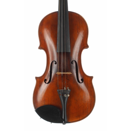 2457 - Late 19th century German violin, 14 1/16