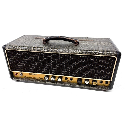 1043 - 1960s Selmer Truvoice Bandmaster 50 guitar amplifier head, made in England, with dust cover*Please n... 