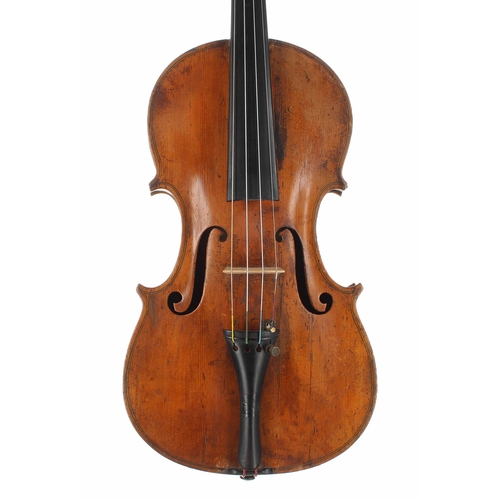 2460 - Interesting late 18th/early 19th century violin, possibly Dutch, unlabelled, 13 15/16