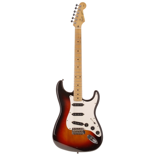 425 - Squier by Fender Silver Series Stratocaster electric guitar, made in Japan (1991-1992); Body: sunbur... 