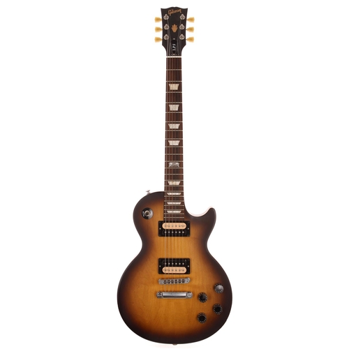 470 - 2014 Gibson LPJ Les Paul electric guitar, made in USA; Body: two-tone sunburst finished veneer maple... 