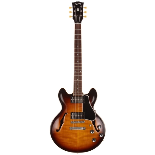 483 - Gibson Custom Shop CS-336 F semi-hollow body electric guitar, made in USA; Body: sunburst finish fig... 