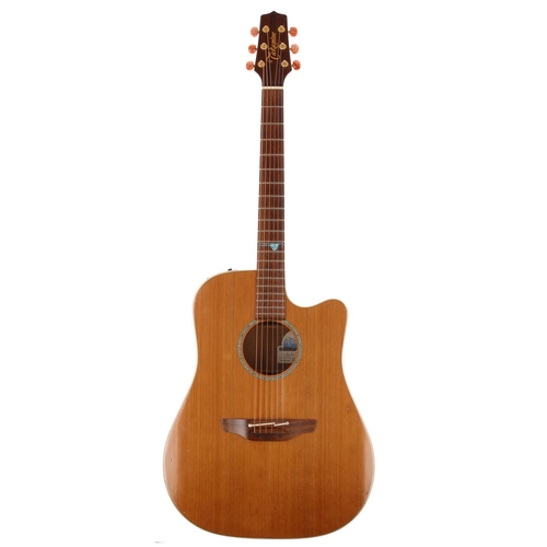 536 - 2001 Takamine Santa Fe ESF-10C electro-acoustic guitar, made in Japan; Back and sides: mahogany, a f... 