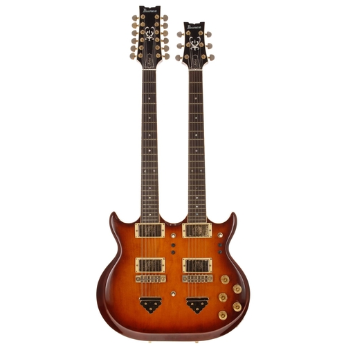 567 - 1978 Ibanez Artist 2640 12/6 double neck electric guitar, made in Japan; Body: tobacco sunburst fini... 