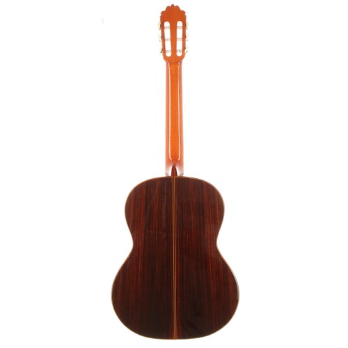 3261 - Paulino Bernabe Estudio classical guitar, made in Spain; Back and sides: Indian rosewood, light surf... 