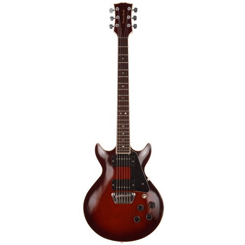 625 - 1982 Gordon Smith Gemini electric guitar, made in England; Body: dark tobacco sunburst finish, a few... 