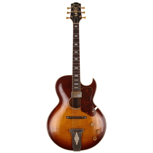 576 - 1977 Ibanez Howard Roberts 2453 electric archtop guitar, made in Japan; Body: sunburst finished figu... 