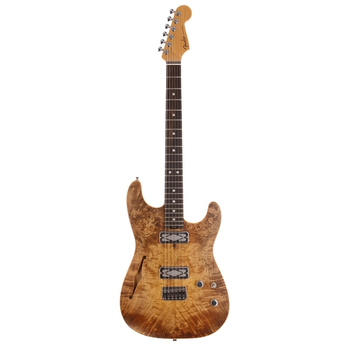 684 - Good quality Custom Build Thinline S-type electric guitar, made in Bristol, England; Body: natural o... 