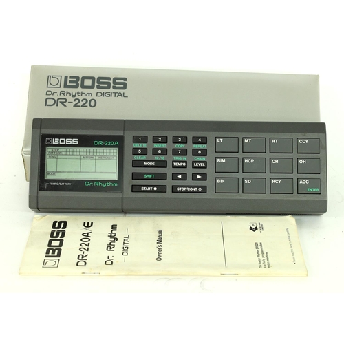 3052 - Boss DR-220 Dr Rhythm digital drum machine, with original pouch and manual*Please note: Gardiner Hou... 