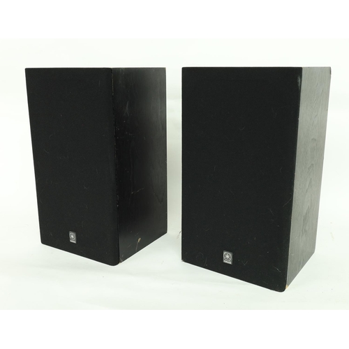 3053 - Pair of Yamaha NS-10M reference monitor speakers; together with a pair of Studio Spares speaker stan... 