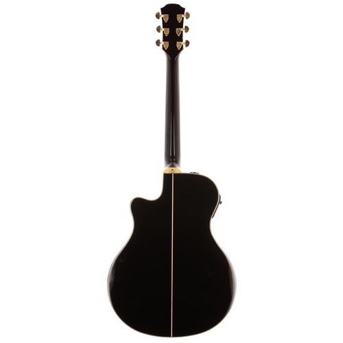 632 - 2003 Yamaha APX-9C electro-acoustic guitar, made in Taiwan; Body: black gloss finish, surface marks ... 