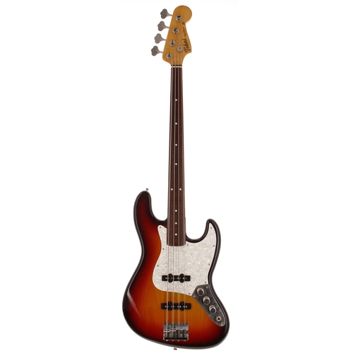 648 - 1981 Tokai Jazz Sound fretless bass guitar, made in Japan; Body: three-tone sunburst finish, buckle ... 